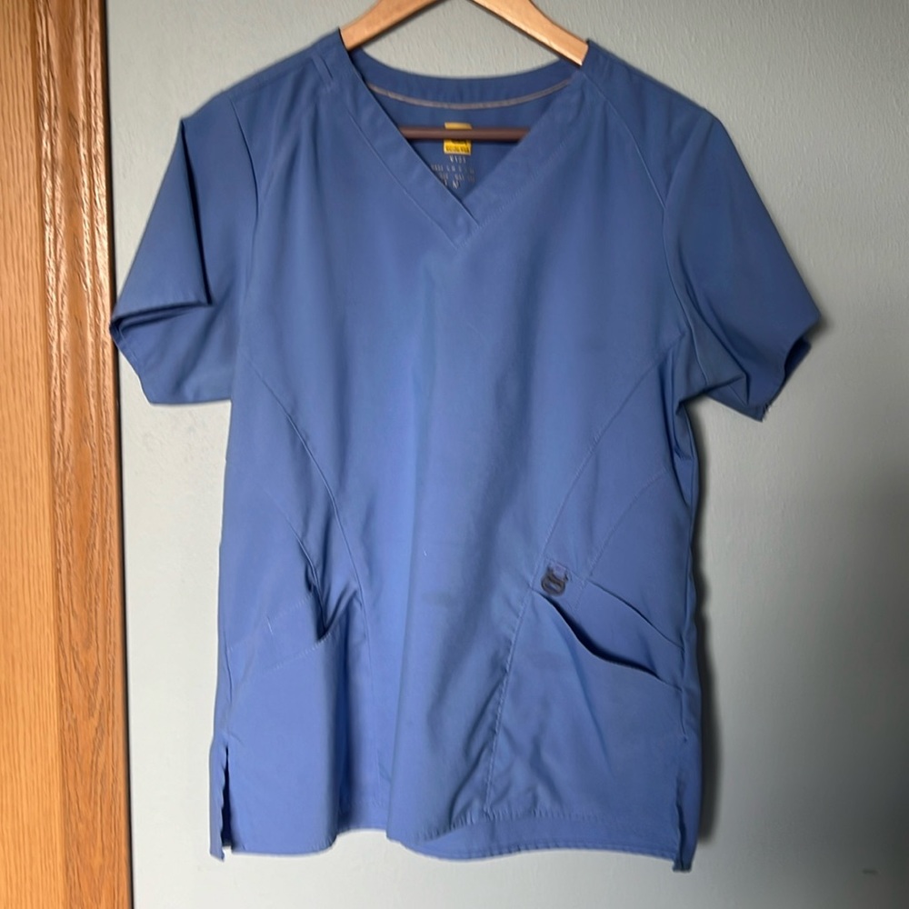 Blue scrub top